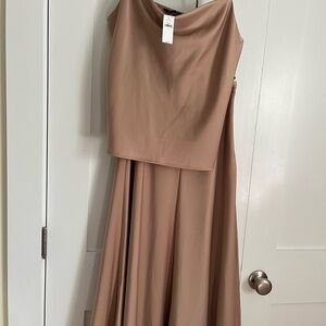 Banana Republic two piece satin cami top and skirt